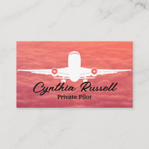 Carte De Visite Ciels nuageux Logo Volant Avion