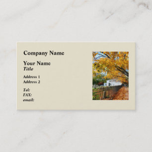 Carte De Visite Cimetière en automne