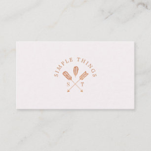 Carte De Visite Cimetière et monogramme féminin Bohême Arrow