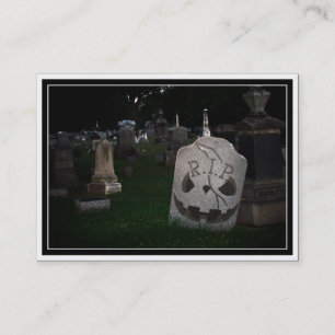 Carte De Visite Cimetière RIP Tombstone