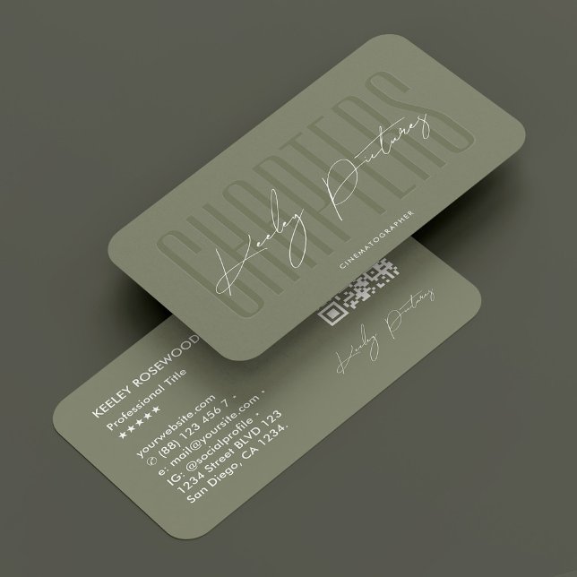 Carte De Visite Cinématographe Photographe Sage Moderne (Cinematographer Photographer Sage Modern Business Card
)