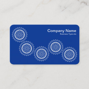 Carte De Visite Cinq engrenages - bleu marine - gris arrière