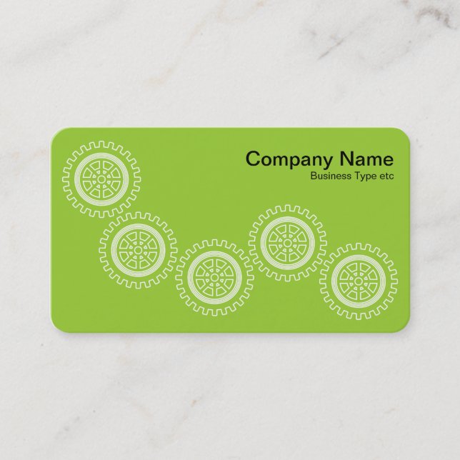 Carte De Visite Cinq engrenages - Martian Green - Grey Back (Devant)