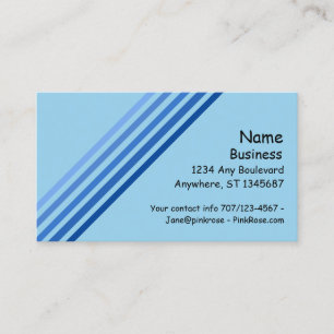 Carte de visite - Cinq lignes bleues diagonales