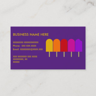 Carte De Visite Cinq Popsicles