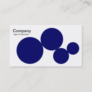 Carte De Visite Circle Series - Dp Navy sur White