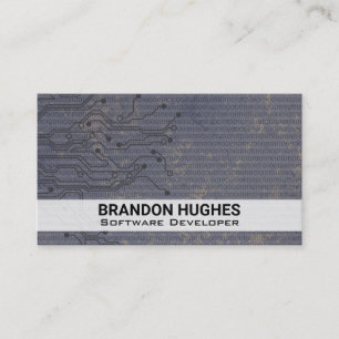 Carte De Visite Circuit Board   Code binaire