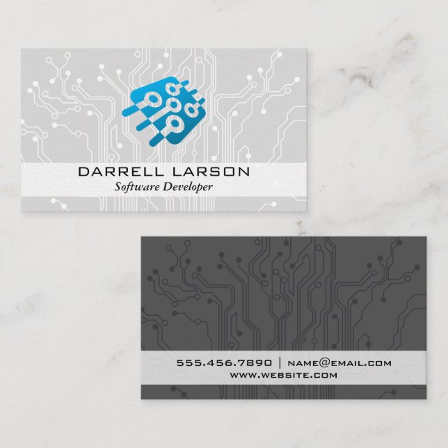 Carte De Visite Circuit Board | Logo Microchip Tech (Devant / Derrière)