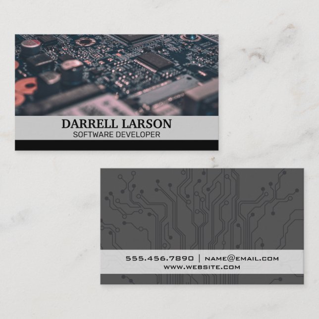 Carte De Visite Circuit Board | Technologie (Devant / Derrière)