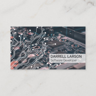 Carte De Visite Circuit Board   Technologie   Ingénieur logiciel