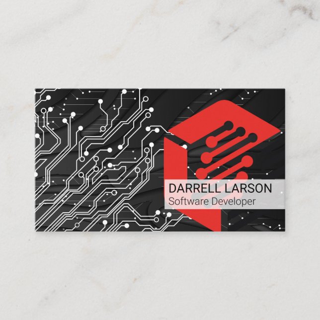 Carte De Visite Circuit Board | Technology | Engineer Modern  (Devant)