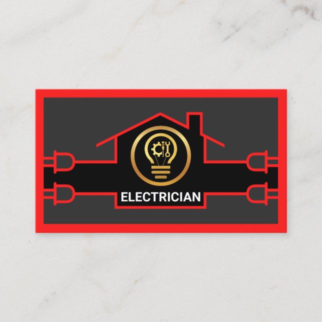 Carte De Visite Circuit électrique rouge à domicile (Devant)