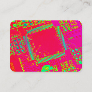 Carte De Visite Circuitrie Abstraite colorée