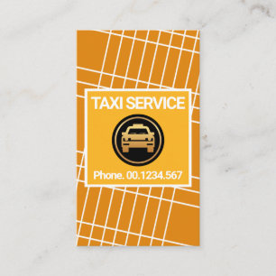 Carte De Visite Circuits de ligne de réseau de taxis jaunes créati