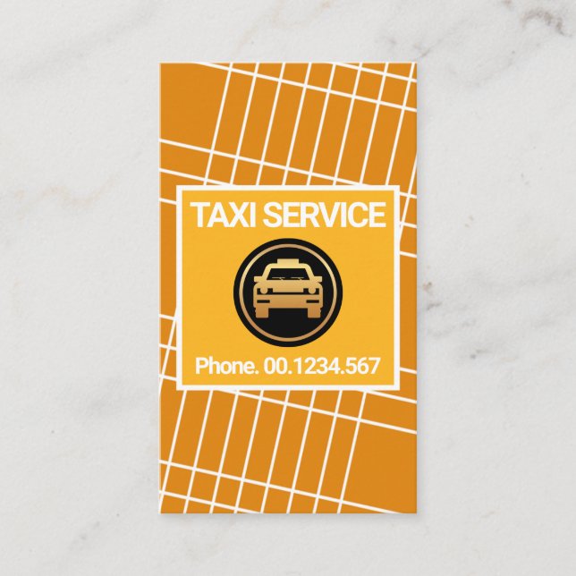 Carte De Visite Circuits de ligne de réseau de taxis jaunes créati (Devant)