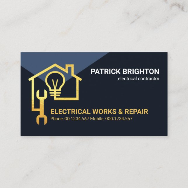 Carte De Visite Circuits électriques Gold Home (Devant)