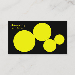 Carte De Visite Circulaire - Jaune sur Noir