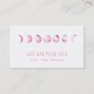 Carte De Visite *~* Cire lunaire Wan Phases Luna Pleine Lune Rose