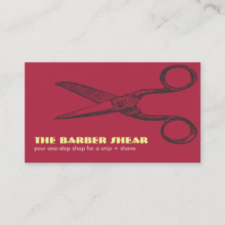 Carte De Visite Cisaillements Bizcard de rouge et de noir
