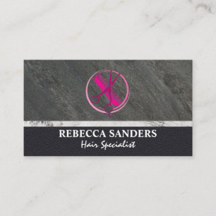 Carte De Visite Ciseaux à Cheveux   Logo de Salon