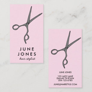 Carte De Visite Ciseaux de cheveux Styliste Chic Minimal Line Art 