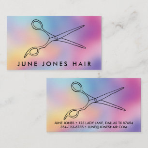 Carte De Visite Ciseaux de coiffeur chic dessin sur mesure