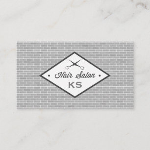 Carte De Visite Ciseaux de la liste des cheveux   Mur en brique
