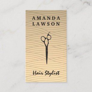 Carte De Visite Ciseaux de salon   Motif de tissage