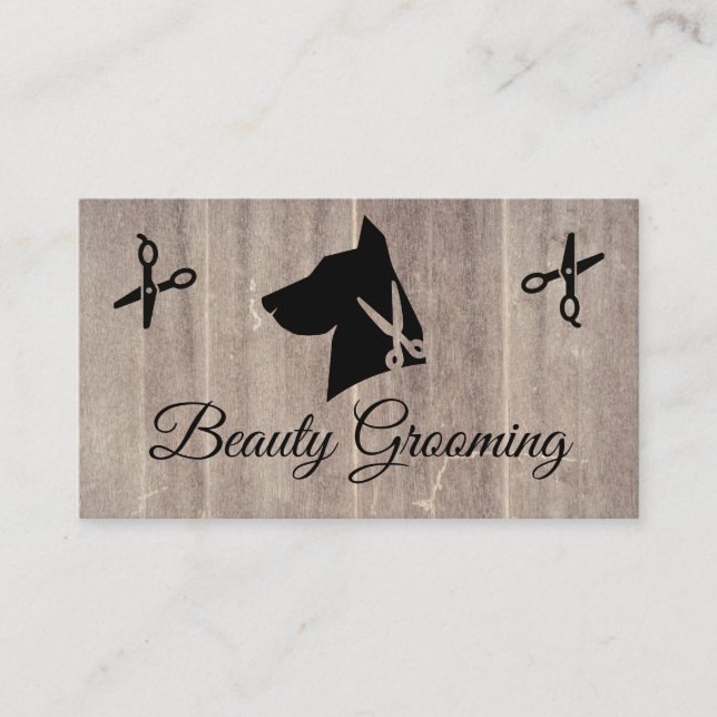 Carte De Visite Ciseaux K9 | Chien Groomer (Devant)