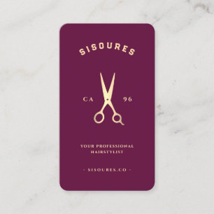 Carte De Visite Ciseaux minimalistes coiffeur