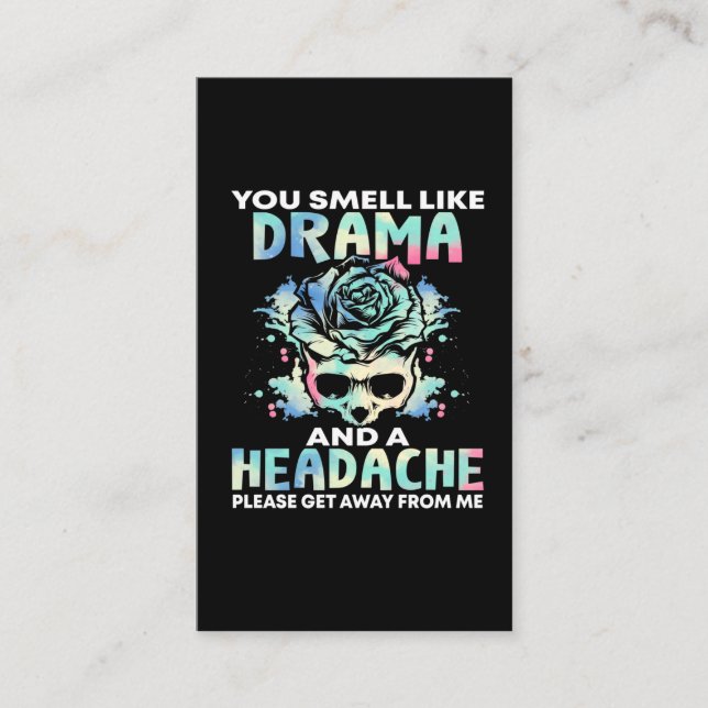 Carte De Visite Citation de la casquette de tête de théâtre sarcas (Devant)