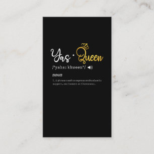 Carte De Visite Citation de mème de Yas Queen Funny