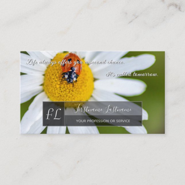 Carte De Visite Citation motivationnelle positive avec peu de cocc (Devant)