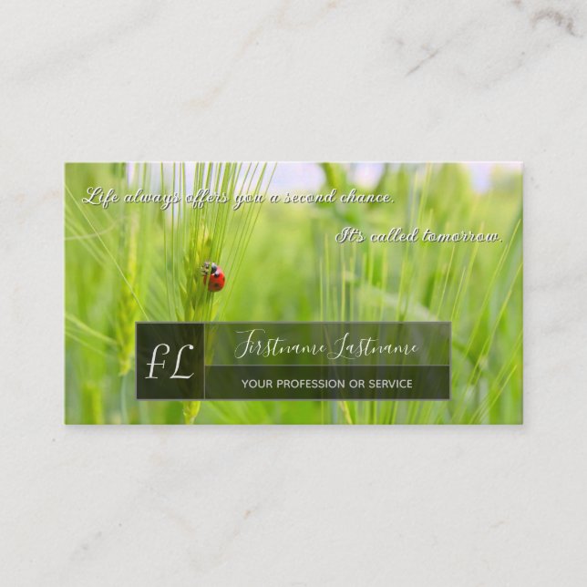 Carte De Visite Citation motivationnelle positive avec peu de cocc (Devant)
