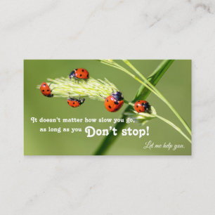 Carte De Visite Citation motivationnelle positive avec peu de cocc