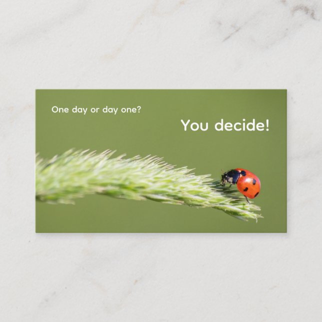 Carte De Visite Citation motivationnelle positive avec peu de cocc (Devant)