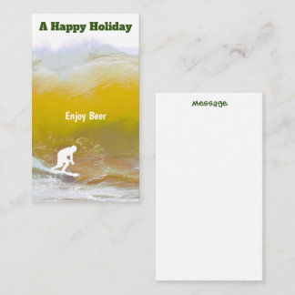 Carte De Visite Citation surf Salutation de vacances