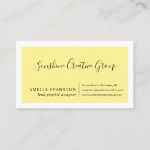 Carte De Visite Citron jaune minimal moderne