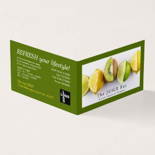 Carte De Visite Citron, Lime & Kiwi, Bar à Jus, Détail