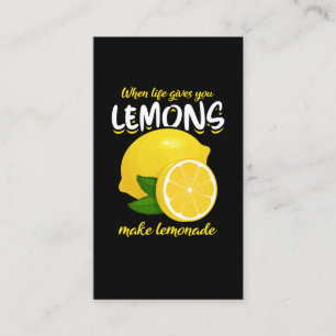 Carte De Visite Citrons Drôle Dit Faire De La Lemonade