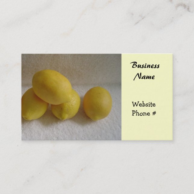 Carte De Visite Citrons simples (Devant)