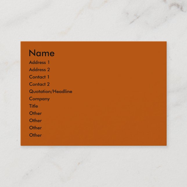 Carte de visite citrouille (Devant)