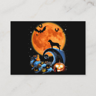 Carte De Visite citrouille de lune de chien de rottweiler cadeau d