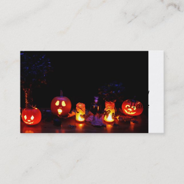 Carte De Visite Citrouilles de Halloween (Devant)