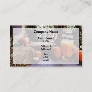 Carte De Visite Citrouilles sur Porch