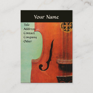 Carte De Visite CITTERNE / MUSIQUE CLASSIQUE Vert Brown Noir