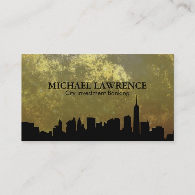 Carte De Visite City Skyline (or) (Devant)