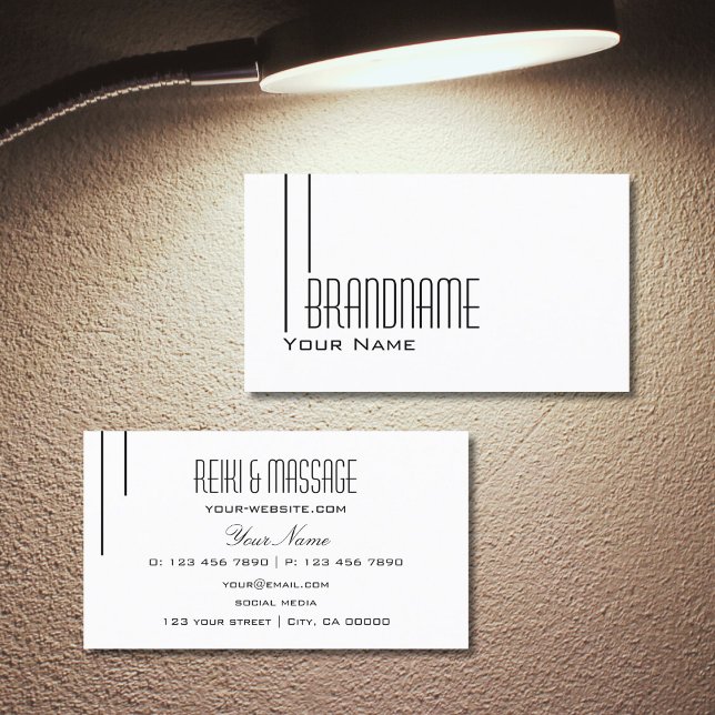 Carte De Visite Clair blanc moderne simple et professionnel (Créateur téléchargé)
