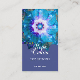 Carte De Visite Clair de Lune   Peace Mandala