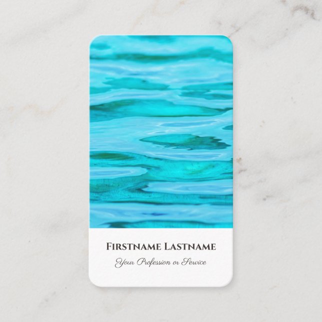 Carte De Visite Clair idyllique hydromassage de la vie d'eau coura (Devant)